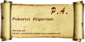 Pokorni Algernon névjegykártya